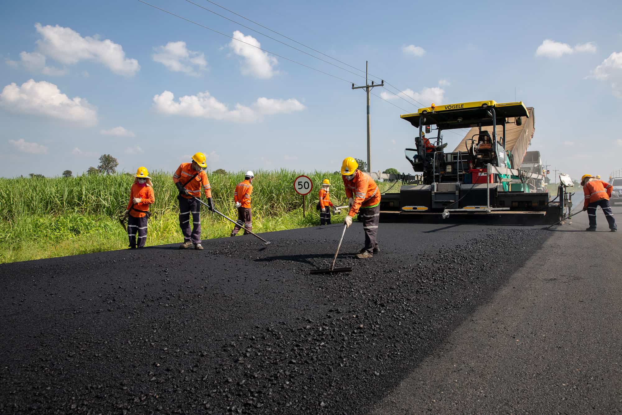 asphalt concrete road construction